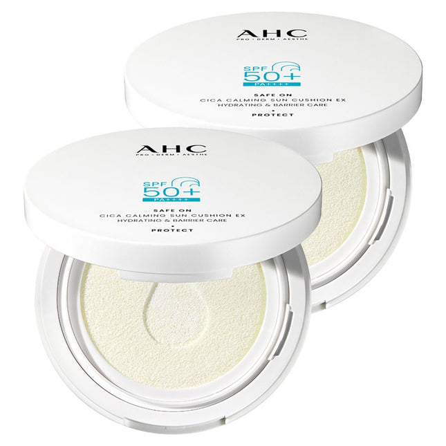 AHC  Safe-On Cica Calming EX Sun Cushion SPF50+ PA++++, 25ml, 2 Count