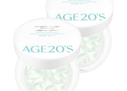 AGE 20'S  SUN ESSENCE PACT CALMING LONGPROTECTION MINI SPF50+ PA++++, 7g, 2 Count