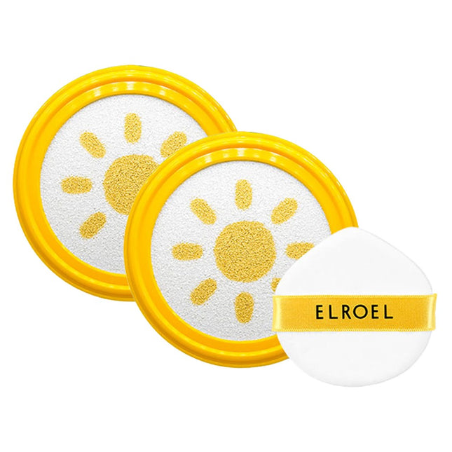 ELLEUEL  Pangpang Yellow Big Sun Cushion Plus Refill SPF50+ PA++++, 25g, 2 Count