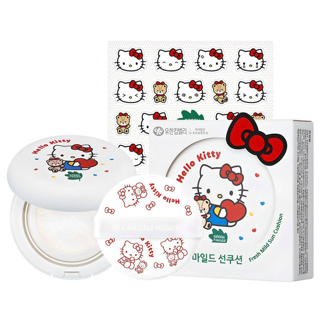 GREENFINGER  Hello Kitty Mild Sun Cushion SPF50+ PA++++, 14g, 1 piece