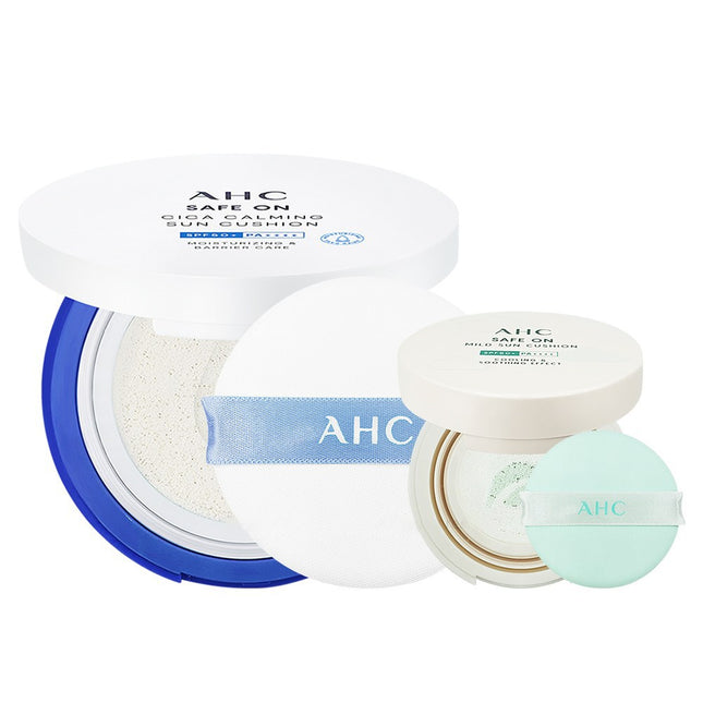 AHC  Safe-On Cica Calming Sun Cushion Season 7 Set (Main + Season 6 Mini)