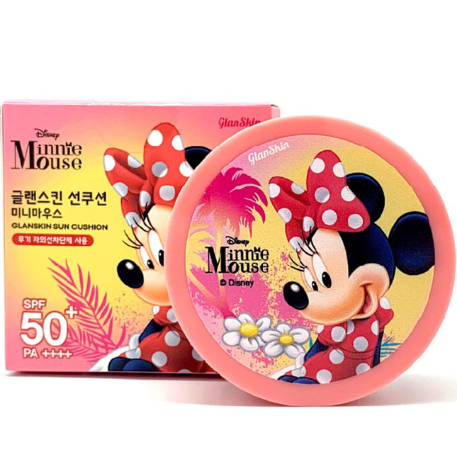 DISNEY X GLINTZ Minnie Mouse Glintz Glanskin Sun Cushion SPF 50+ PA++++, 15g, 1 count