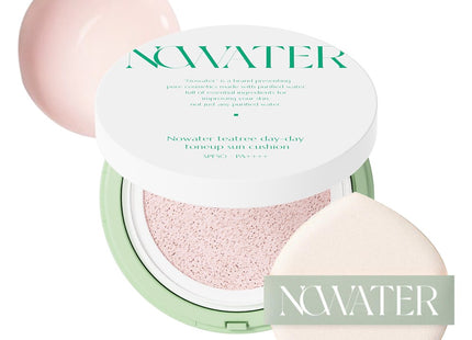 NONE COMPANY NoWater Tea Tree Day Day Tone-Up Cushion SPF 50+ PA++++ No. 1 Romantic Light, 25g, 1 piece