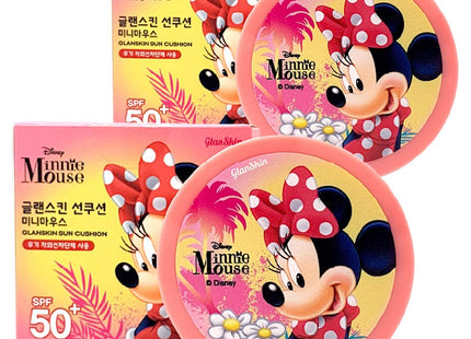 DISNEY GLANZKIN Disney Minnie Mouse Glanzkin Sun Cushion SPF 50+ PA++++, 15g, 2 Count