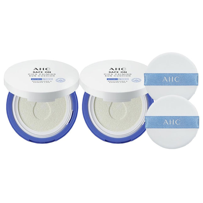 AHC  Aura Calming Sun Cushion Safe On Cica Sun Cushion 25ml 2ea + Extra Puff 2ea Set