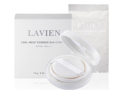 LAVIEEN  Cool Moist Essence Sun Cushion SPF50+ PA++++ 15g + Refill, 1 Set