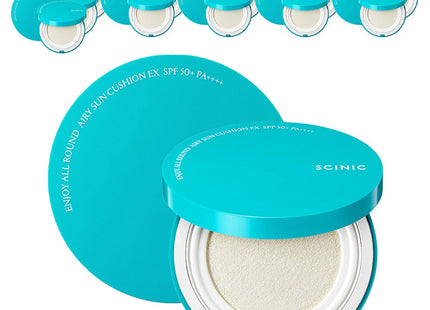 SCINIC  Enjoy All-Around Airy Sun Cushion EX SPF50+ PA++++, 25g, 12 Count