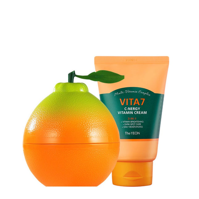 THE YEON  Vita7 Energy Peeling Gel 100ml + C-nergy Vitamin Cream 100ml Set, 1 Pack