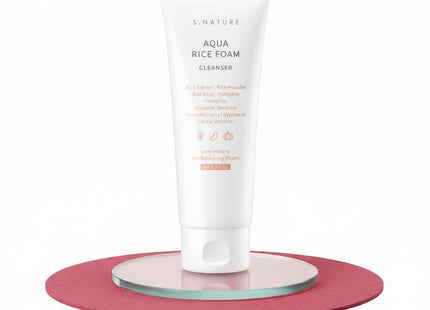 SNATURE Aqua Rice Mild Acidic Cleansing Foam 160ml + 20ml Bonus