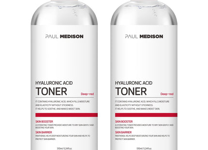 POLMEDISON  Deep Red Hyaluronic Acid Toner, 510ml, 2 Pack