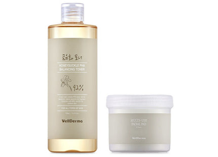 WELLDERMA  GeumEunHwa Balancing Toner + Multi-use Facial Pad 70 Count, 500ml, 1 Count