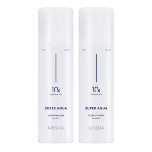 MISSHA  Super Aqua Ultra Hyalron Emulsion, 130ml, 2 count
