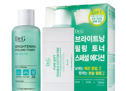 DR.G  BRIGHTENING PEELING TONER 170ml + Cotton Pads Set