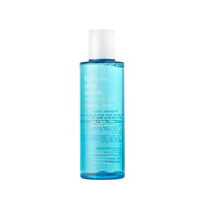 FARM STAY  DR. V 8 SOLUTION HYALURONIC ACID PEELING TONER 210ML 1EA