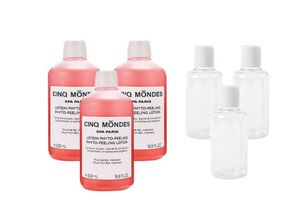 CHAMPS MONDE Phyto Peeling Toner 500ml x 3p + Press Cap Container 50ml x 3p, 1 Set