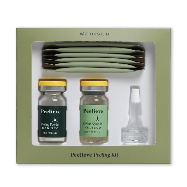 MEDISCO Herbal Peeling Kit Seaweed Facial Exfoliating Powder 1g + Solution 8ml + Cica Cream, 1 Set