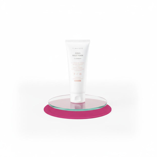SNATURE Aqua Rice Mildly Acidic Cleansing Foam