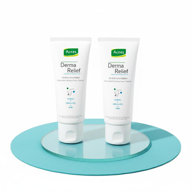 ACNES Derma Relief Moisture Foam Cleanser Double Set 125ml+125ml