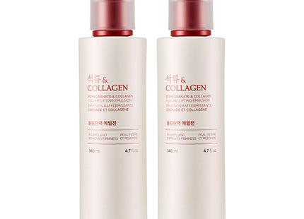 THE FACE SHOP  Pomegranate & Collagen Volume Elastic Emulsion, 140ml, Set of 2