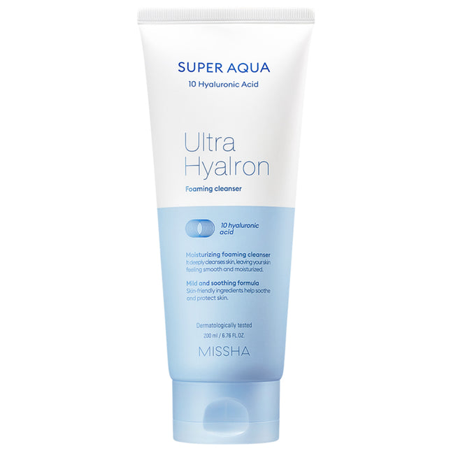 MISSHA  SUPER AQUA ULTRA HYALRON CLEANSING FOAM, 200ML, 1 ITEM