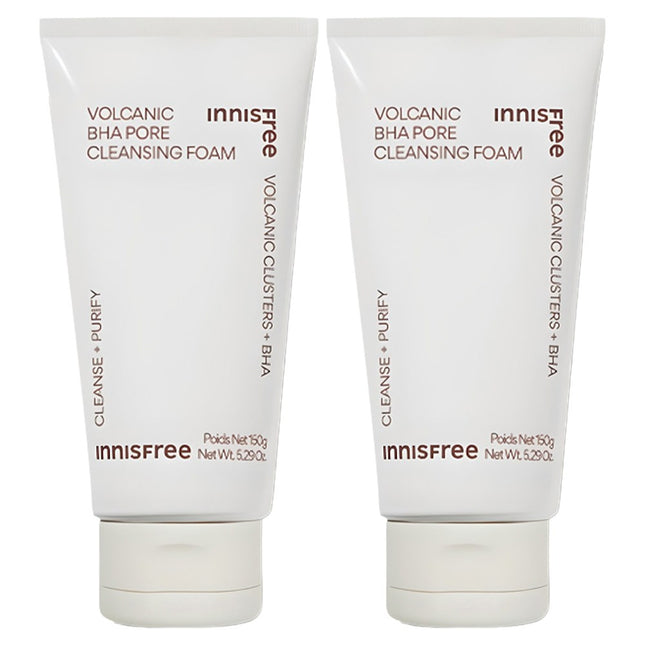INNISFREE Innisfree Volcanic Pore BHA Cleansing Foam, 150g, 2-pack