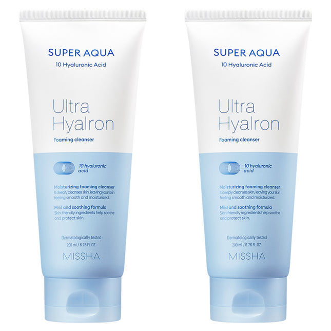 MISA  Super Aqua Ultra Hyalon Cleansing Foam, 200ml, Set of 2