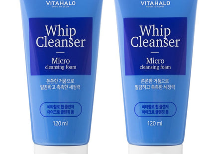 VITAHALO  Micro Whip Cleanser, 120ml, 2 Count