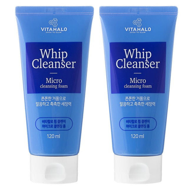 VITAHALO  Micro Whip Cleanser, 120ml, 2 Count
