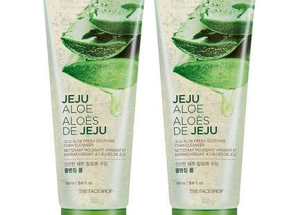 THEFACESHOP  Fresh Jeju Aloe Soothing Cleansing Foam 150ml 2-Pack