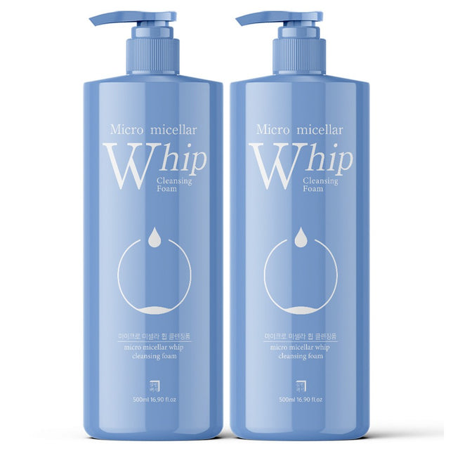SALLIM BAEKSEO  Micro Micellar Whip Cleansing Foam, 500ml, 2 Pack