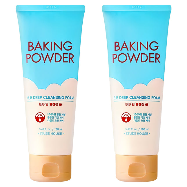 ETUDE HOUSE Etude House Baking Powder B.B Deep Cleansing Foam, 160ml, 2 Pack
