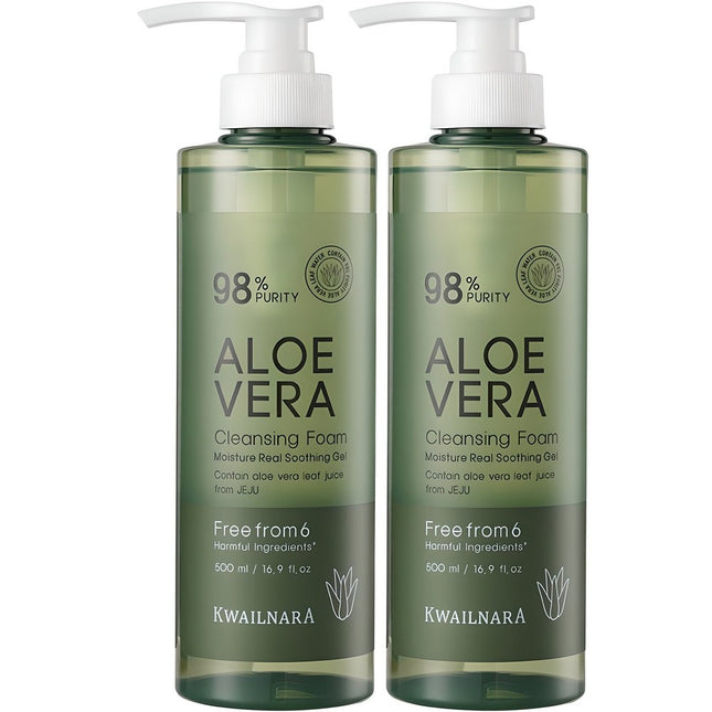FRUIT KINGDOM Fruit Kingdom Aloe Vera Moisture Cleansing Foam, 500ml, 2 Count