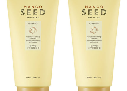 THE FACE SHOP  Mango Seed Silk Moisturizing Creamy Cleansing Foam 300ml, Set of 2