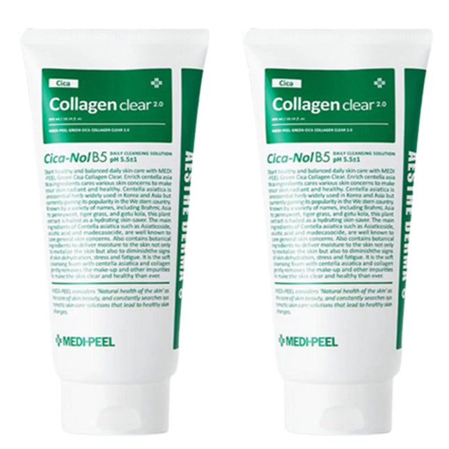 MEDI-PEEL  Green Cica Collagen Clear Gel Cleanser 2.0, 120ml, 2 Count