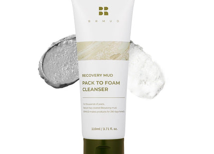 BEALMUD  Recovery Mud Mildly Acidic Gentle Pack to Foam Cleansing Foam, 110ml, 1 Count