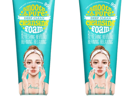 ARIEL  Smooth & Pure Deep Clean Cleansing Foam, 120ml, 2 Count