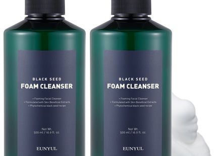 EUNYUL  Black Seed Foam Cleanser, 500ml, 2 Count