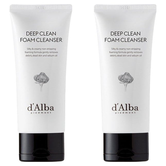 D'ALBA White Truffle Deep Clean Foam Cleanser, 80ml, 2 Count