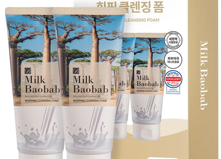 MILK BAOBAB  Whipping Cleansing Foam 120ml, 2 Count