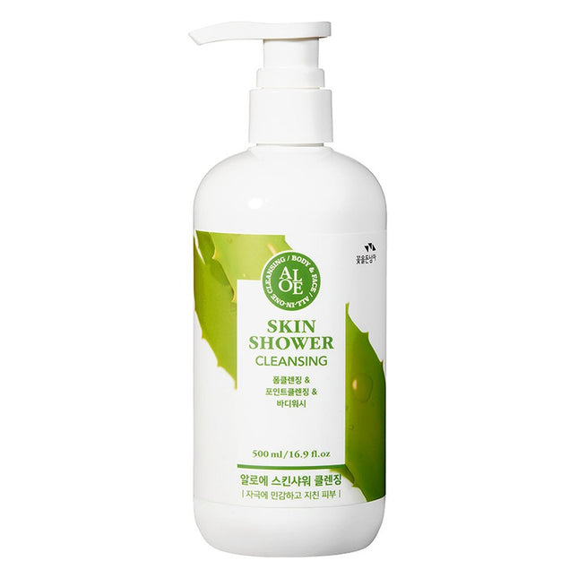 FLOWER MEN  Aloe Skin Shower Cleansing, 500ml, 1 Count
