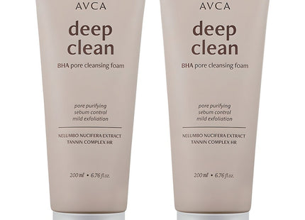 AVKA  Pore Deep Clean BHA Cleansing Foam, 200ml, 2 Pack