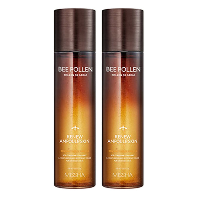 MISSHA  BEE POLLEN RENEW AMPOULE SKIN, 150ml, 2 count