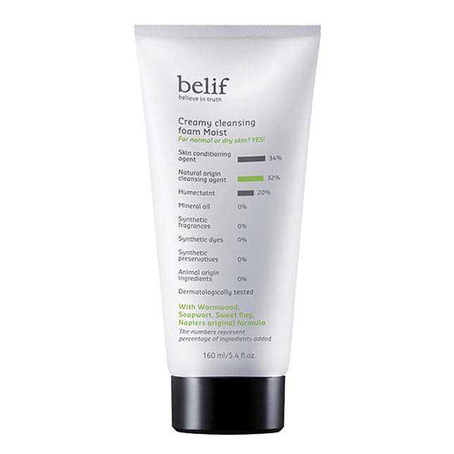 BELIF  Creamy Cleansing Foam Moist 160ml 1 Pack