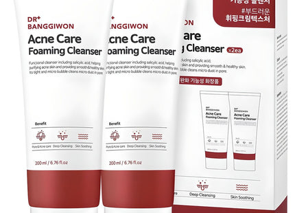 DR.BANGIWON Dr.bangiwon Acne Care Foaming Cleanser, 200ml, 2 count