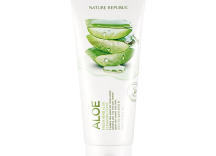 NATURE REPUBLIC Fresh Herb Aloe Cleansing Foam, 170ml, 2 Count
