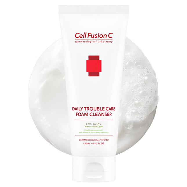 CELL FUSION C  Triac Daily Trouble Care Foam Cleanser, 130ml, 1 Count