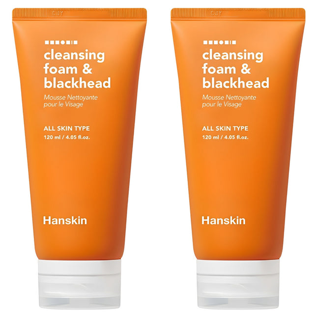 HANSKIN  Blackhead Cleansing Foam, 120ml, 2 Count