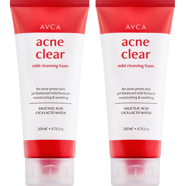 ABCA  Acne Clear Cleansing Foam, 200ml, 2 Count