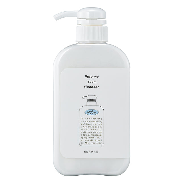 WADASKIN  Pure Me Mildly Alkaline Foam Cleanser 500g 1pcs