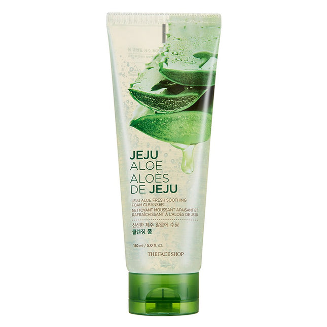 THE FACE SHOP  Fresh Jeju Aloe Soothing Cleansing Foam, 150ml, 1 count